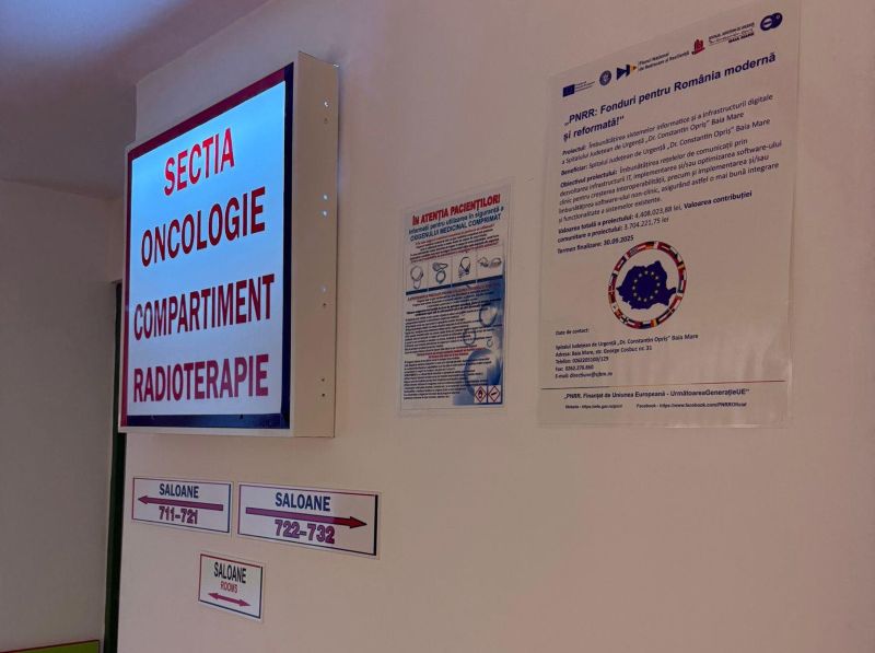 Spitalul Județean de Urgență Baia Mare anunță finalizarea modernizării Secției de Oncologie Medicală cu fonduri europene