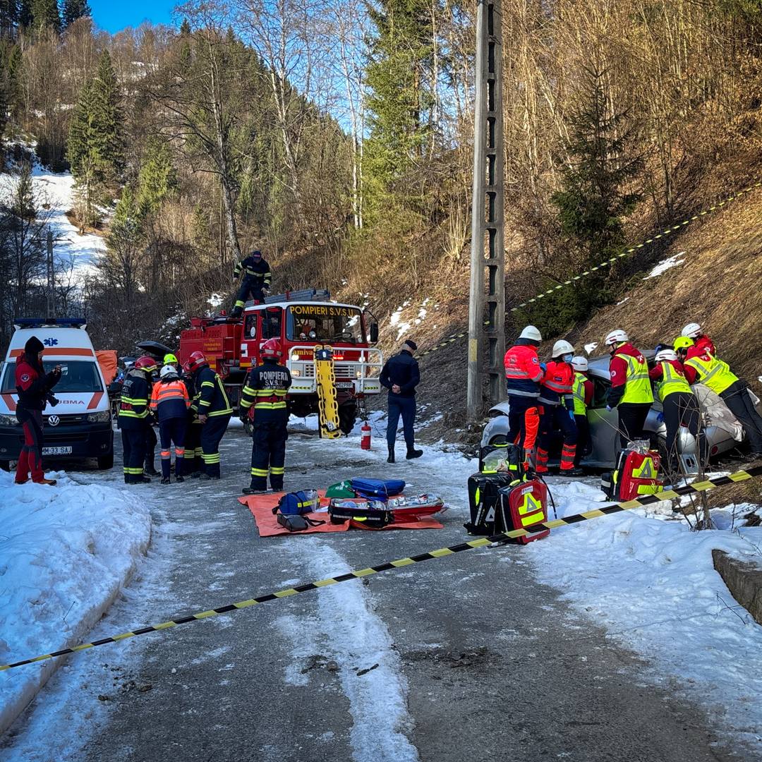 Exercițiu de amploare pentru alunecări de teren la Poieni