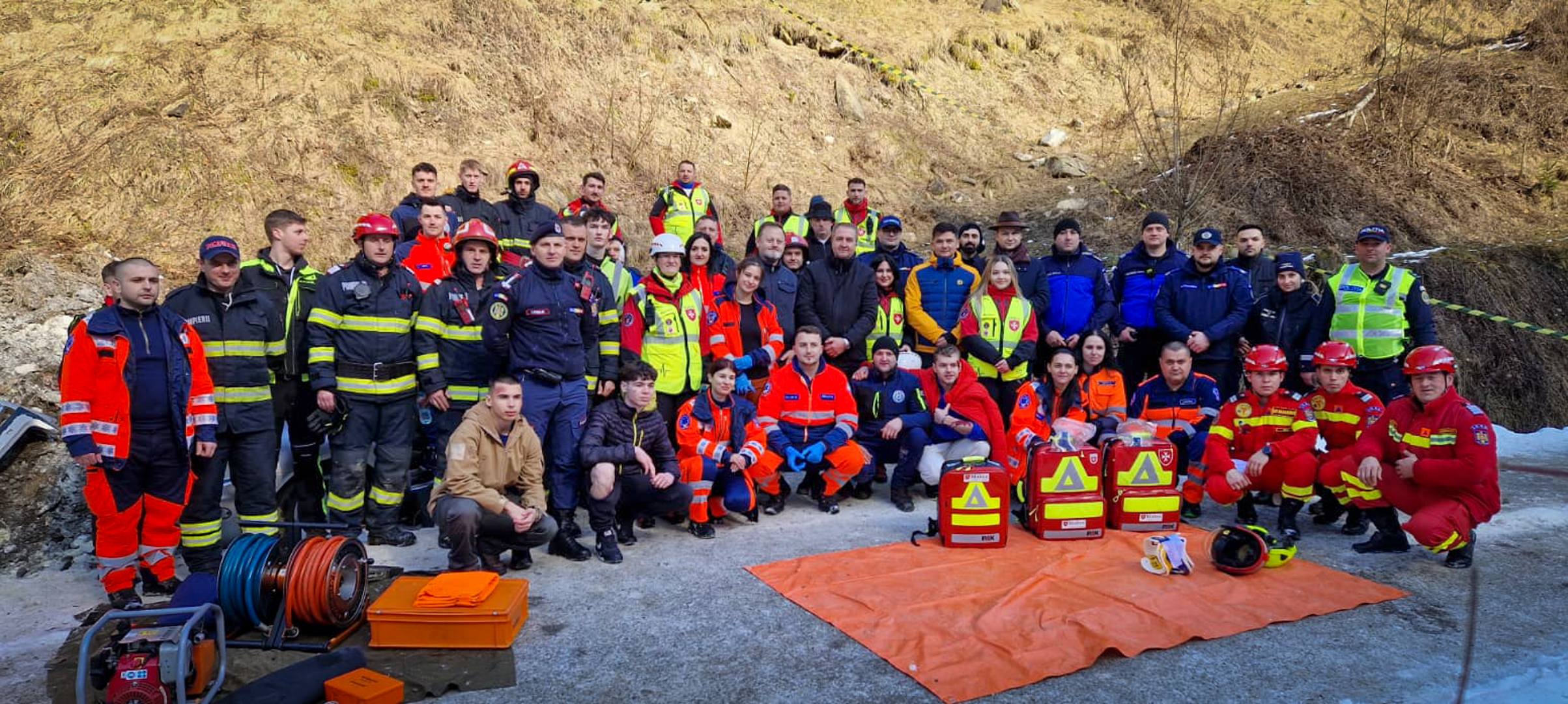 Exercițiu de amploare pentru alunecări de teren la Poieni
