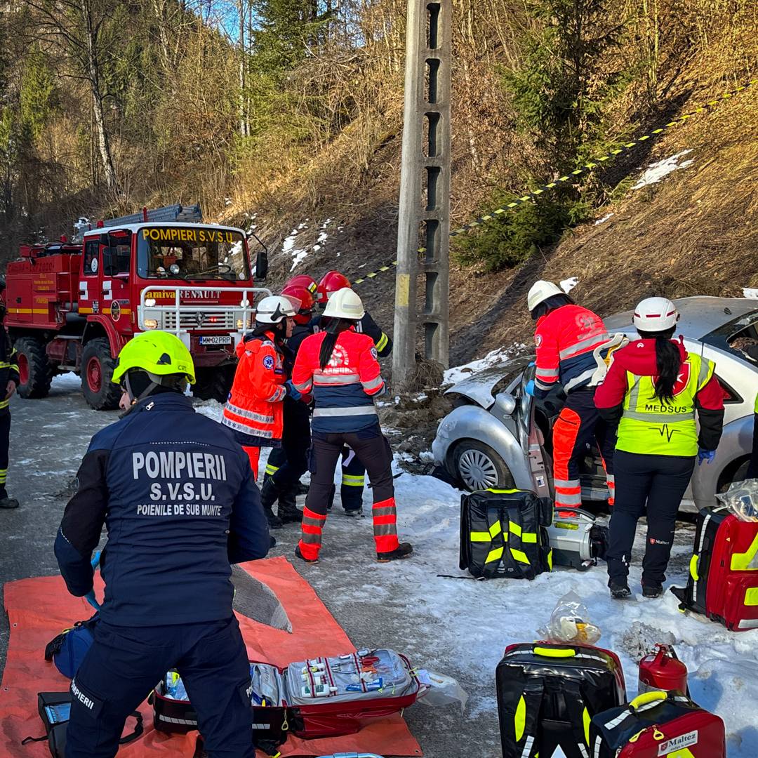 Exercițiu de amploare pentru alunecări de teren la Poieni