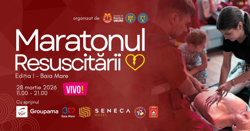 Maratonul Resuscitării ajunge pentru prima dată la Baia Mare: Învață gratuit să salvezi o viață în caz de stop cardiorespirator