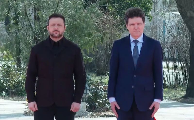 Președintele Ucrainei, Volodimir Zelenski, primit cu onoruri militare la Palatul Cotroceni de Nicușor Dan