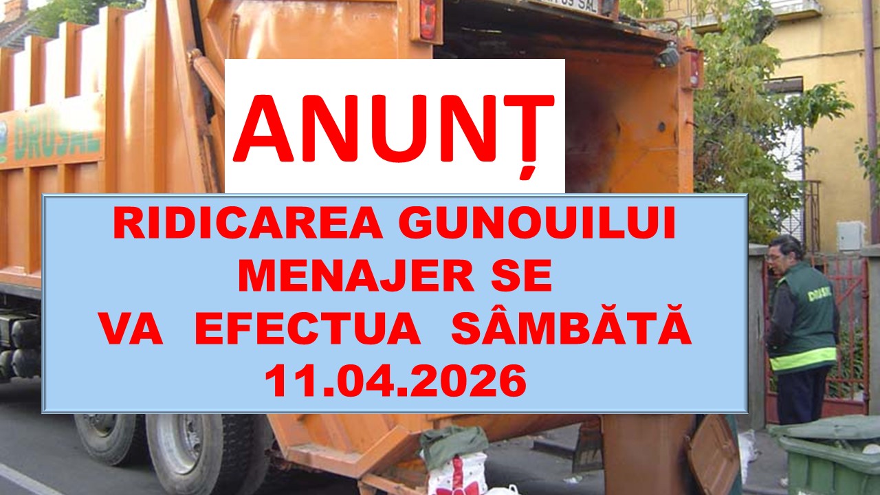 Primăria Sarasău modifică programul de ridicare a gunoiului menajer pentru perioada sărbătorilor pascale