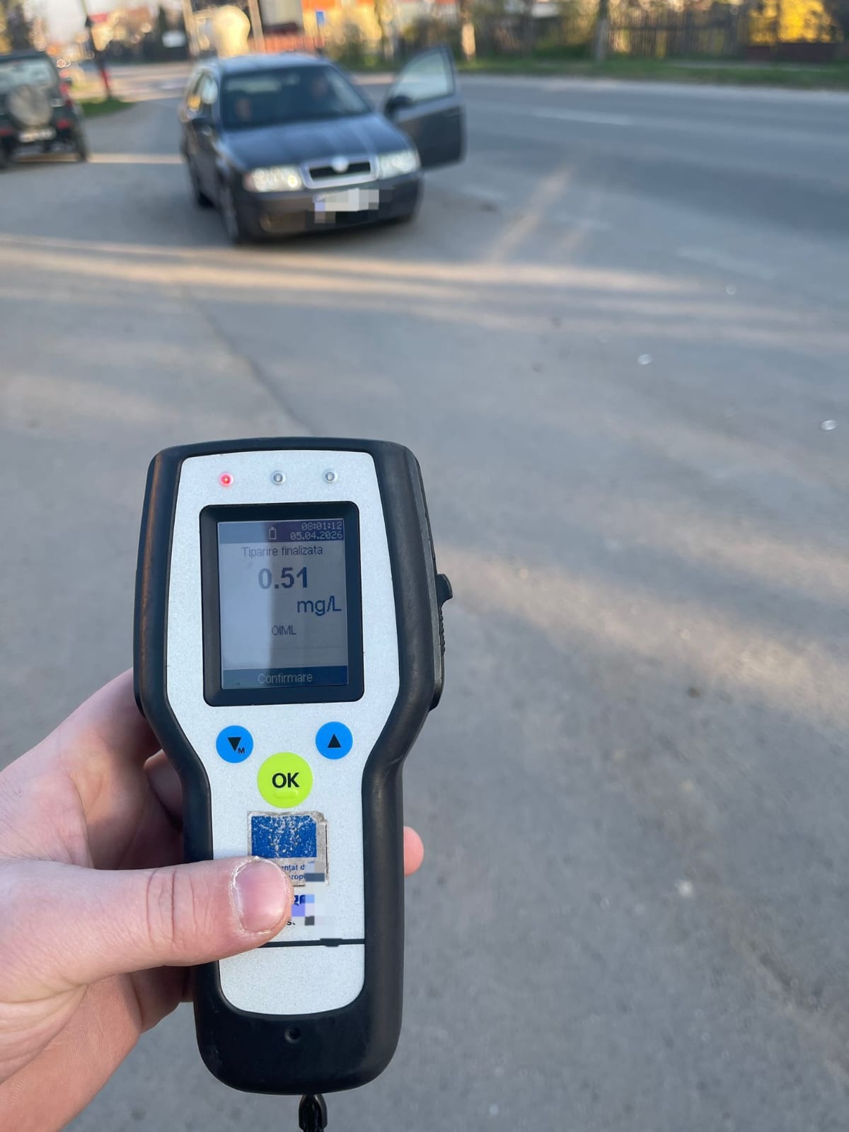 Sighetu Marmației - Bărbat de 56 de ani, prins băut la volan. Avea 0,51 mg/l alcool pur în aerul expirat