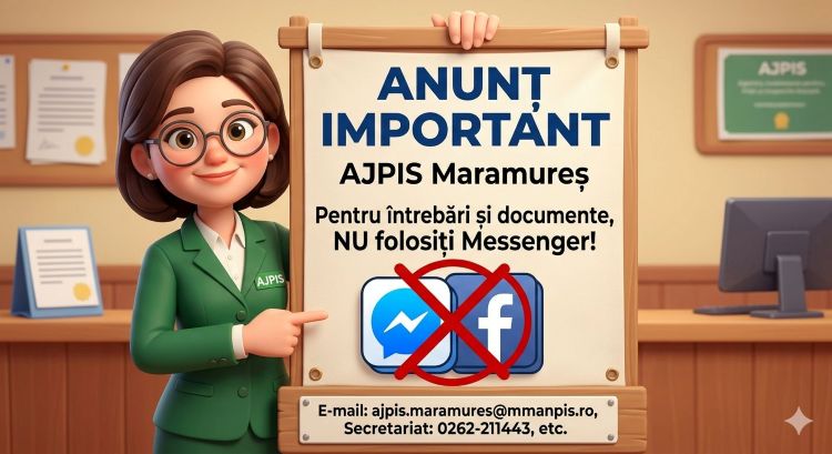 AJPIS Maramureș - Solicitanții sunt îndrumați să utilizeze exclusiv canalele oficiale de comunicare