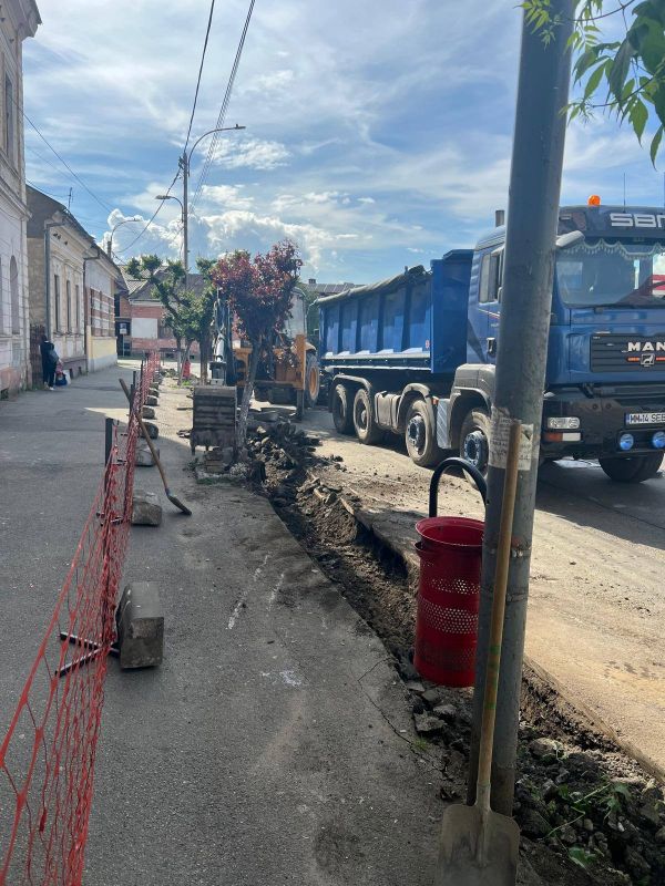 Lucrări de reabilitare în centrul Sighetului: parcul și zona centrală intră în șantier
