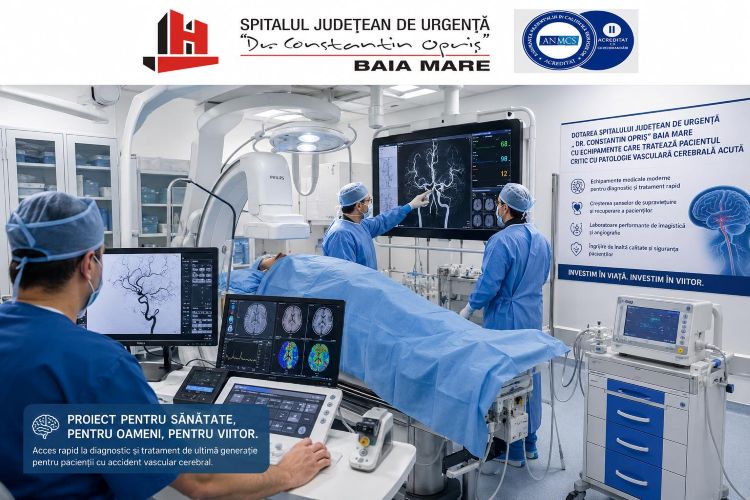 Spitalul Județean din Baia Mare lansează un proiect de 22,9 milioane lei pentru tratarea pacienților cu AVC