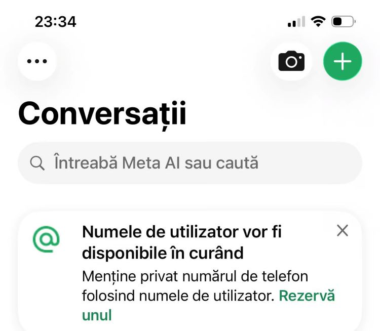 WhatsApp introduce numele de utilizator. Vei putea fi contactat fără să îți dezvălui numărul de telefon