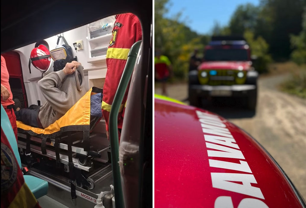 Cioban accidentat în zona Creasta Cocoșului. Salvamontiștii l-au evacuat din munte și l-au predat unui echipaj SMURD