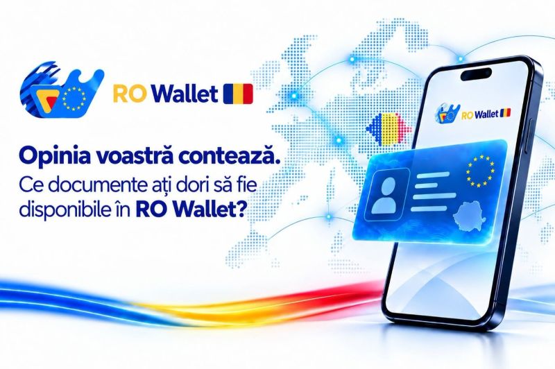 Românii sunt întrebați ce documente vor în RO Wallet. Portofelul digital va putea fi folosit pentru identitate și alte documente
