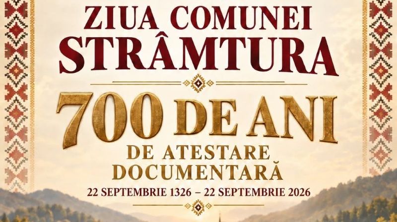 Strâmtura sărbătorește 700 de ani de la prima atestare documentară. Ziua Comunei va avea loc duminică, 13 septembrie