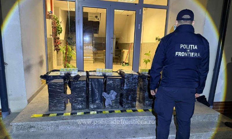 Țigări de aproape 63.000 de lei, confiscate la Valea Vișeului. Trei persoane au fugit în Ucraina după somații și focuri de avertisment