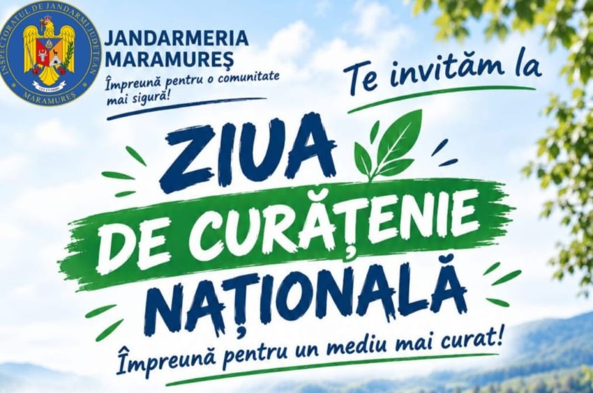 Ziua de Curățenie Națională, pe 19 septembrie. Jandarmii din Maramureș se alătură acțiunilor de ecologizare