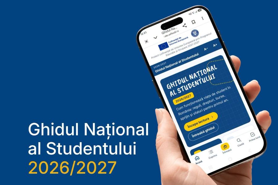 Ghidul Național al Studentului 2026/2027 a fost lansat. Informații despre admitere, burse, taxe, drepturi și viața universitară